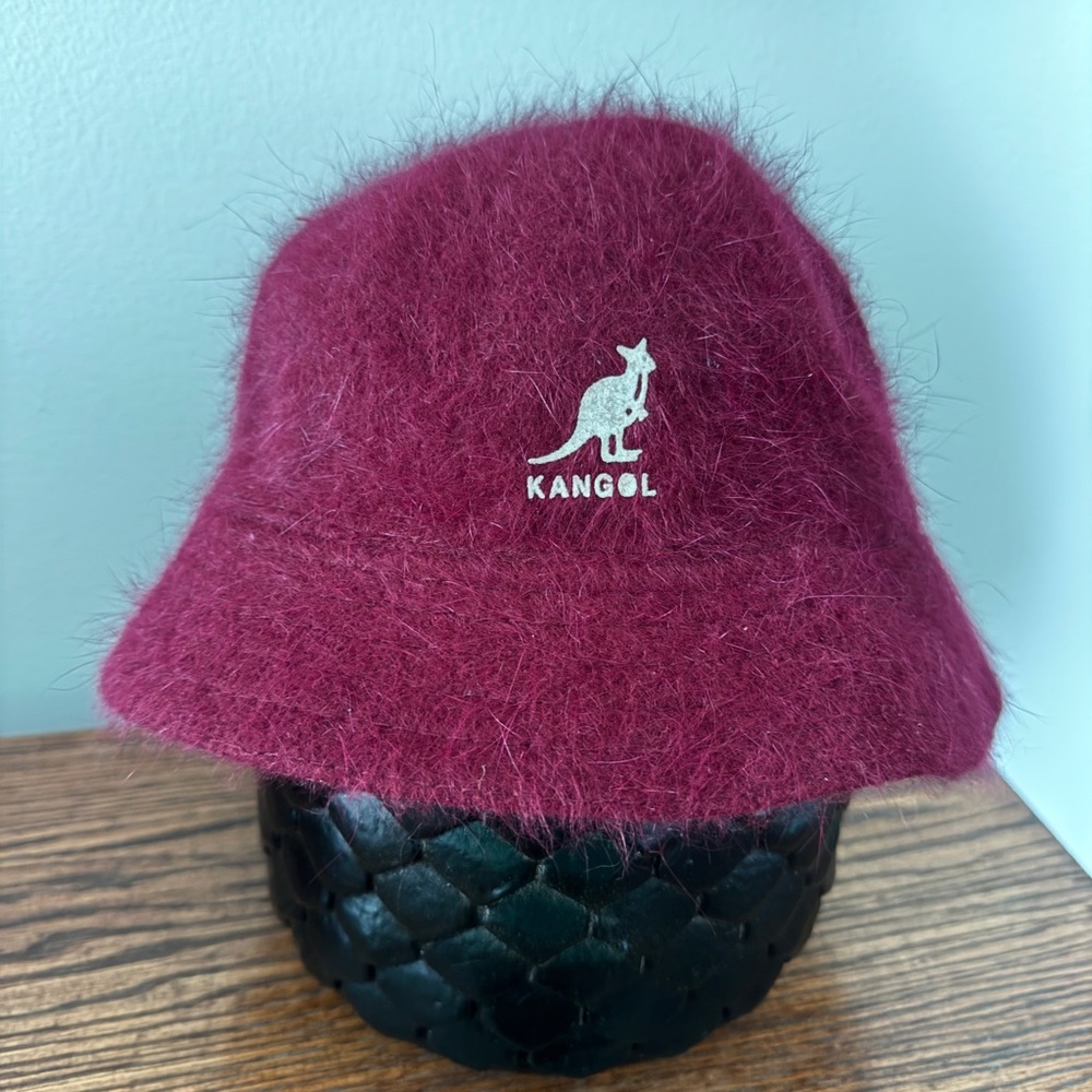 Kangol Maroon Fuzzy Bucket Hat